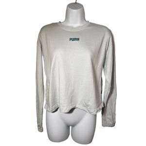 Puma Teal Cotton Relaxed Crew Pullover Women's Size XS